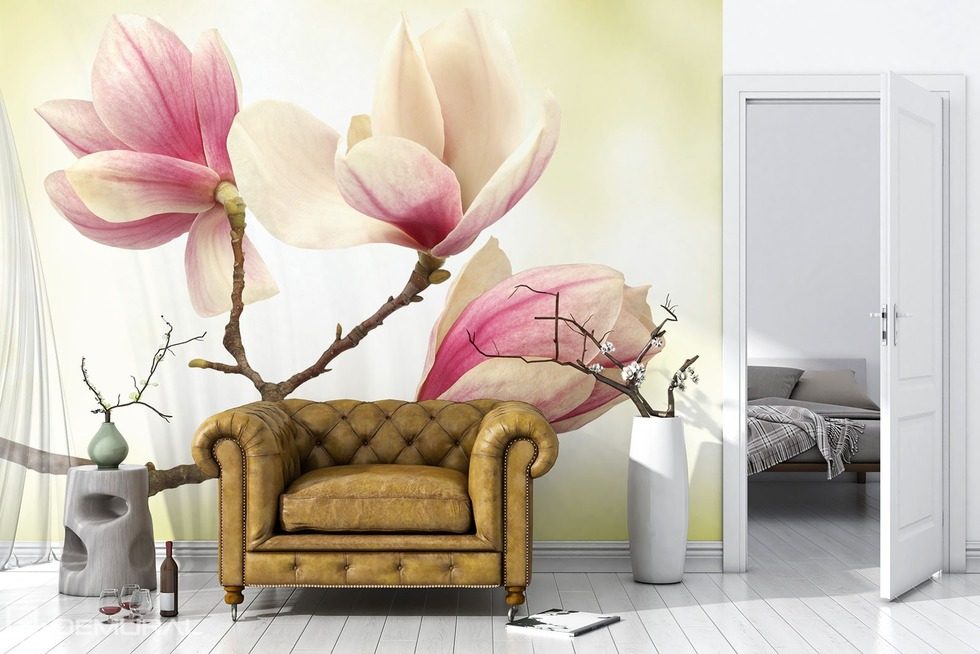 Magnolia - Il livello più alto della delicatezza Carte da parati fiori Carte da parati Demural