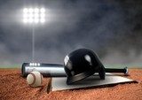 Atmosfera da partita notturna di baseball