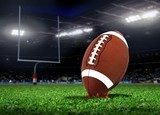 Campo notturno di football americano