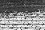 Contrasti di muratura vintage in bianco e nero