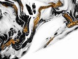 Dettagli liquidi in nero, bianco e oro