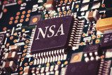 Dettaglio di circuito con microprocessore NSA
