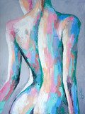 Dorso femminile astratto in colori vivaci