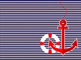 Equilibrio marittimo in blu, bianco e rosso