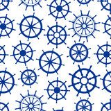 Motivi nautici stilizzati in blu e bianco
