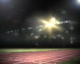 Notturna sulla pista d'atletica