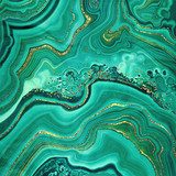 Onde di malachite e riflessi dorati