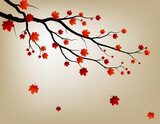 Rami d'acero in danza autunnale
