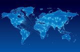 Reti luminose di connessioni globali