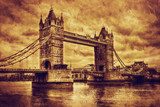 Riflessi vintage sul fiume di Londra