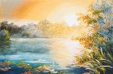 Tramonto sull'acqua calma