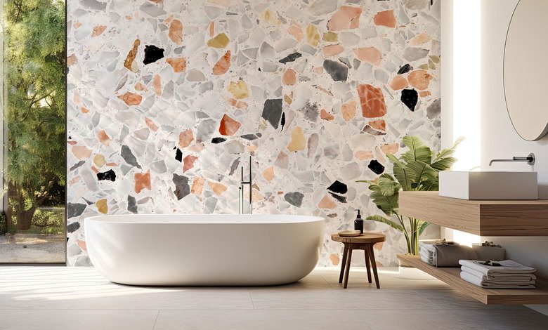 accento a mosaico in un ambiente moderno carte da parati strutture carte da parati demural