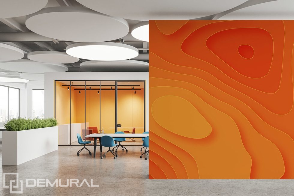 Astrazione energetica in toni arancioni Carte da parati astratti Carte da parati Demural