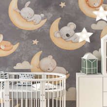 Dolce-sogno-con-amici-del-bosco-carte-da-parati-camera-del-bambino-carte-da-parati-demural