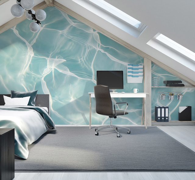 superficie turchese dellacqua con riflessi di luce carte da parati camera da letto carte da parati demural