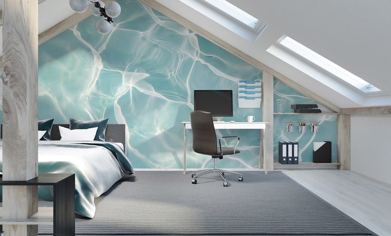 superficie turchese dellacqua con riflessi di luce carte da parati camera da letto carte da parati demural