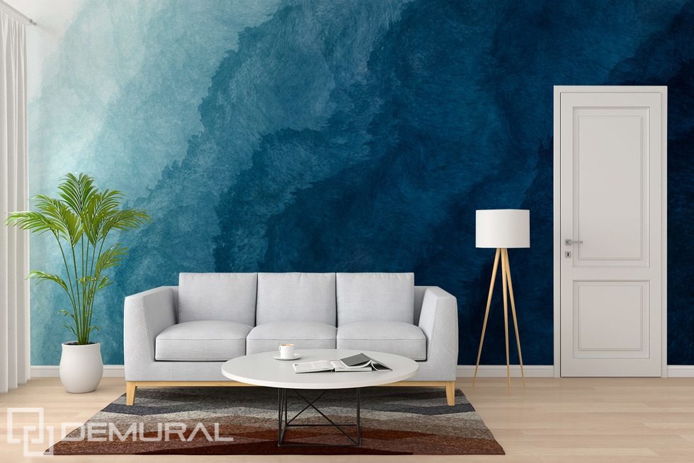 Struttura astratta nelle tonalità del blu navy profondo Carte da parati salotto Carte da parati Demural