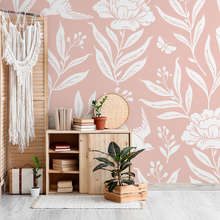 Fiori-cipriati-in-delicato-stile-boho-carte-da-parati-salotto-carte-da-parati-demural