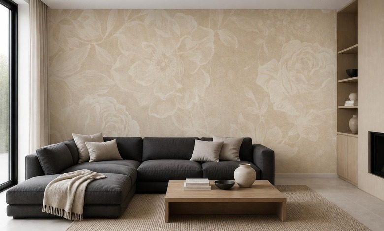 luce soffusa su un delicato motivo floreale carte da parati salotto carte da parati demural