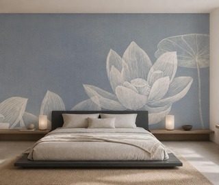 luce diffusa che esalta il delicato fiore carte da parati camera da letto carte da parati demural