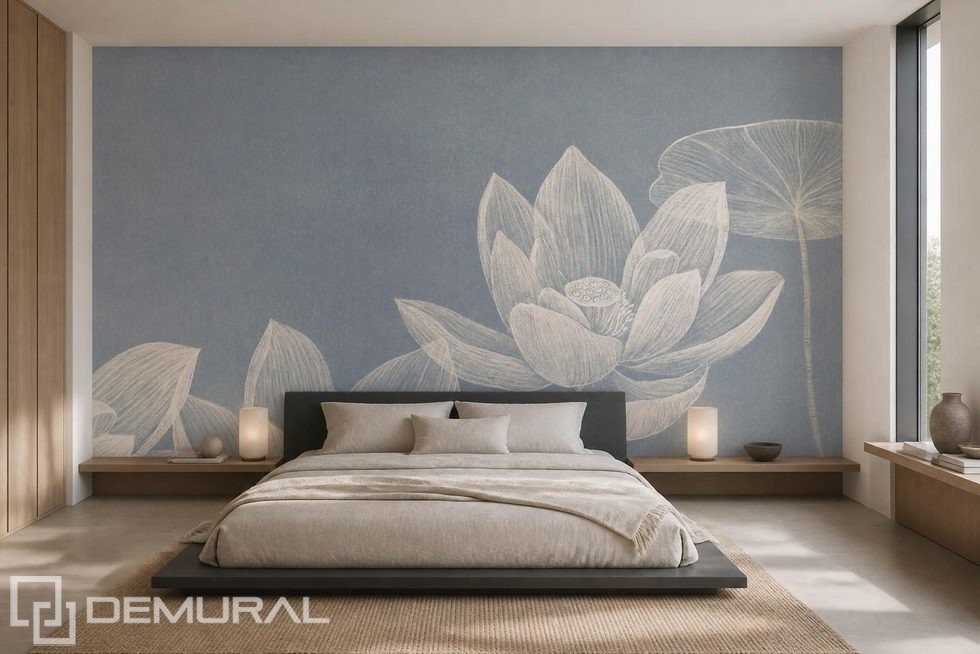 Luce diffusa che esalta il delicato fiore Carte da parati camera da letto  Carte da parati Demural