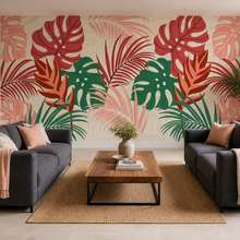 Foglie-artistiche-in-motivo-decorativo-carte-da-parati-salotto-carte-da-parati-demural