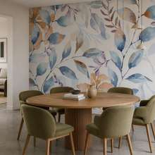 Foglie-a-contrasto-in-palette-pastello-carte-da-parati-fiori-carte-da-parati-demural