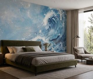 espressione ritmica del motivo ondulato nella camera da letto carte da parati camera da letto carte da parati demural