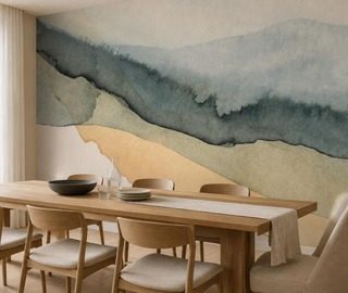 strati pastello di paesaggio in stile acquerello carte da parati astratti carte da parati demural