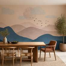 Blu-e-beige-a-contrasto-in-un-paesaggio-montano-carte-da-parati-montagna-carte-da-parati-demural