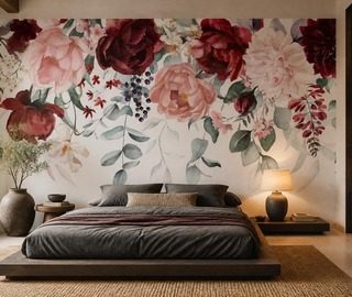 luce soffusa con motivo floreale carte da parati camera da letto carte da parati demural