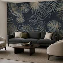 Espressione-decorativa-di-piante-su-sfondo-scuro-carte-da-parati-salotto-carte-da-parati-demural