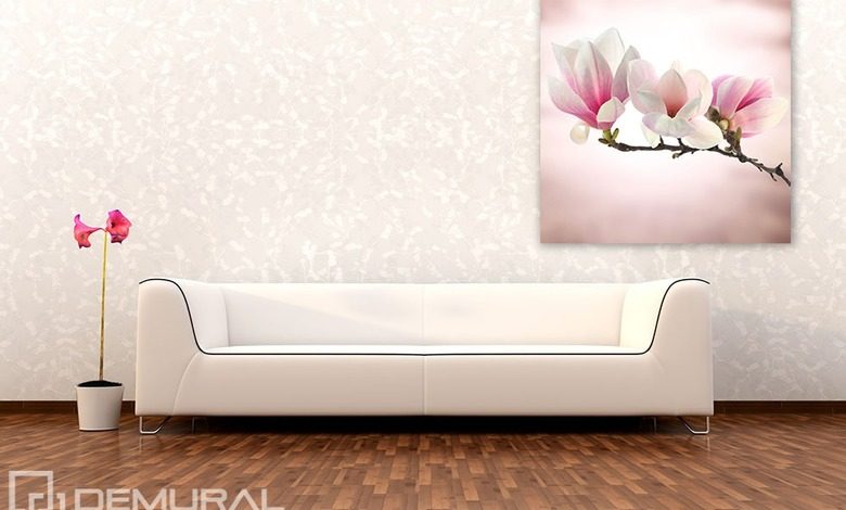 magnolia fiorente poster fiori poster demural