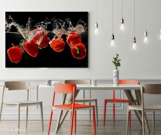 il ballo di paprica in rosso quadri per la sala da pranzo quadri demural