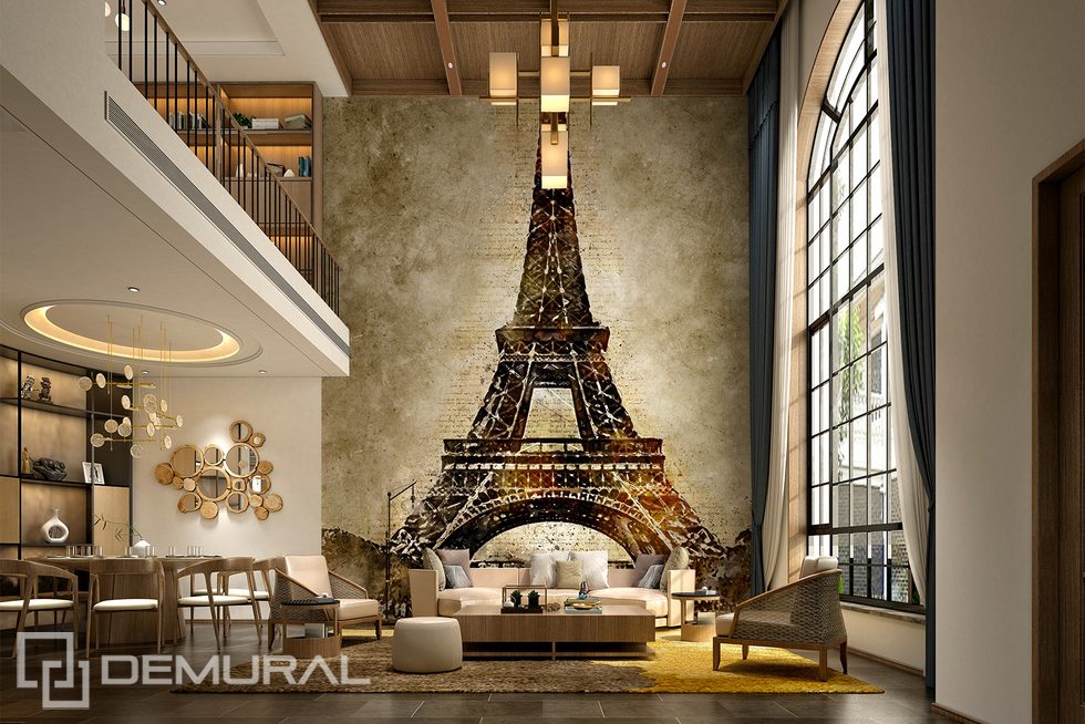 Il grande murale in casa? Perché no? Carte da parati Torre Eiffel Carte da parati Demural